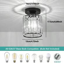 Modern Luxury Crystal E27 Ceiling Light For Bedroom, Corridor, Entrance, Dining Room, Kitchen, Staircase, Bathroom, Balcony