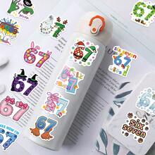 50张趣味67六七贴纸 67 DIY贴纸 剪贴簿 手机 行李箱 防水贴纸 - 1 Set - 查看 8