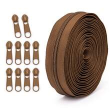 177.16-Inch Zipper With 10 Zipper Pulls, 5# Nylon Colored Zipper, 20 Color Options, Matching Zipper Pulls, Suitable For Clothing, Outerwear, Luggage, Bags, DIY Crafts And More - 5# Solid Color Nylon - View 32