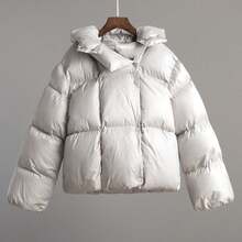Women Outdoor Winter Coats - Light Grey - View 4