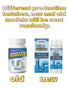 jakehoe 1 Pack Powerful Drain Cleaner Powder - Unclogs Kitchen And Bathroom Sinks, Toilets - Removes Grease And Debris - Essential Household Cleaning Item (Random New Or Old Model Shipped) - Powdery - View 7