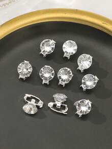 10 chiếc kẹp tóc đính đá Zirconia phong cách hip hop đường phố, kẹp tóc tết bên hông, kẹp tóc nhỏ nhắn tinh tế, phụ kiện tóc cho tiệc tùng - trắng - Xem 7