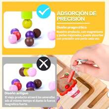 Laberinto Magnetico Montessori Juguetes Montessori Educativo Desarrollo Intelectual para Clasificar Colores y Conteo Juguetes Sensoriales Laberinto Magico Tablero Magnetico Niños Niñas DidacticosConveniente y duradero,Los favoritos de los niños - Multicolor - Ver 5