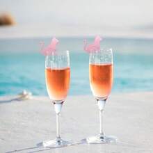 20 Pcs Bow Wine Glass Markers Cat Drink Charms Pink Bowknot Drink Tag Coquette Birthday Wedding Bachelorette Tasting Party Decoration - 如圖 - 查看 3