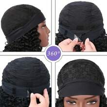 Belle Show 10英寸卷发发带假发 深波浪卷发带假发 女士合成纤维无胶蓬松卷发带假发 - 彩色 - 查看 10