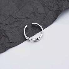 Anillo de Tira deöbius para Hombres y Mujeres Diseño de Dedo Índice - platino - Ver 5