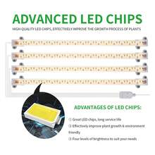 2/3/4 Head LED Grow Light Strips, Plant Lights For Indoor Plants, Full Spectrum Growing Lamps For Indoor Plants,13 Inches 2/3/4 Head Grow Lights For Indoor Plants Full Spectrum 3500K, 96 LEDs Plant Light With 3/9/12H Timer, 10 Dimmable Levels For Hydroponic Seedling Succulent - 4頭 - 查看 4