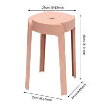 10 Pack Plastic Stackable Stools, 18" Plastic Round Stools, 10Pcs Stackable Colorful Stools - Multicolor - View 2