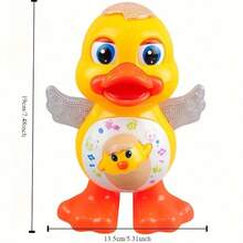 Interactive Dance Duck Toy With Music, Flash, And Moving Wings - A Battery Powered Educational Sensory Toy Suitable For Children Aged 3-6, Christmas And Halloween Gift (Excluding Batteries) - Nhiều màu - Xem 7