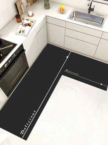 1pc Premium Silica Gel Kitchen Mat Gradient Color Block Design, Luxury Cushioned Anti-Fatigue Kitchen Rug, Absorbent Quick-Dry Non-Slip For Kitchen, Bathroom, Entryway, Laundry Room - Multicolor - View 12