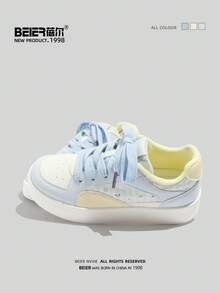 BEIER Lässige Frühling/Herbst Mode vielseitige Leder Runde Zehenkappe Flache Schnürschuhe mit Metalloesen für Frauen