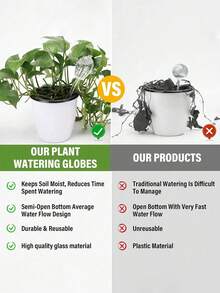 仙人掌浇水器，PVC材质，滴灌式，适用于家用植物和盆栽绿植的自动浇水，大容量植物浇水球，窄口设计延长浇水时间，适用于室内外植物，仙人掌自动浇水器，方便行动不便人士使用，也适用于多肉植物和其他植物，仙人掌滴灌器，室内渗水浇水碗配件，适合忙碌人士使用。 - 彩色 - 查看 4