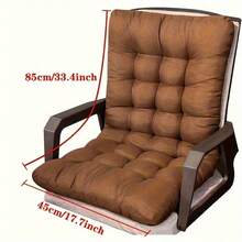 2pcs Thickened Polyester Recreational Chair Cushion - Comfortable, Soft, Washable, Straps, Full Back Support Fabric Seat Cover For Garden Furniture, Outdoor Seating, And Indoor/ Outdoor Use, Cozy Seating, Hand Washable, Christmas Gift - 綠色 - 查看 3