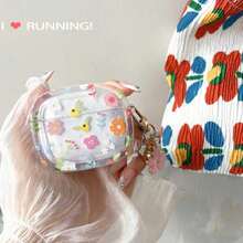 Compatible With Apple Transparent Garden Floral Series TPU Earphone Protective Case Compatible With Apple Air 1/2 Air 3 Air 4 Air Pro Air Pro (2nd Generation) Bluetooth Earphones, Perfect Fit For Outdoor Use - Multicolor - View 10