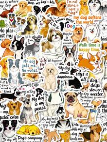 50Pcs Dog Stickers, Humorous Stickers Fun Stickers Reading Stickers Sarcastic Stickers Motivational Stickers Vinyl Waterproof For Laptop Phone Car Skateboard Water Bottles Scrapbooking Computer Journaling,School Supplies,Back To School - Multicolor - View 12