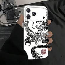Dragon Phone case suitable for Huawei PURA 70 PURA 70PRO PURA 70ART Halloween gift Easter gift for friends family couple style silver color phone case - Dragón CYK SilverUTAW - Ver 2