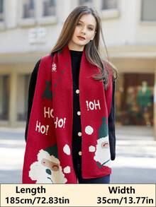 LEAJOURNO. 1条圣诞针织保暖围巾，多功能可爱围脖，男女通用，适合情侣、学生，秋冬季礼物 - A - 查看 10