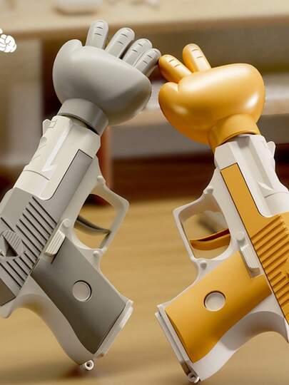 Scissors, Rock Paper, Merit Wood, Fish Gun, Tabletop Game Props, Decompression Toys, Creative Gift