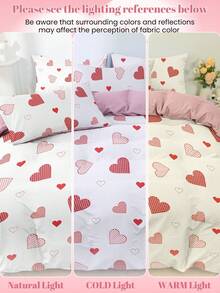 2/3件套床上用品，亲肤舒适，柔软亲肤，印花床单套装，透气防尘防滑，轻盈丝滑，四季皆宜，适用于单人/双人/特大号床，包含1个被套和1/2个枕套，是节日和四季的理想礼物，可机洗，是房间装饰的完美之选。 - 彩色 - 查看 9