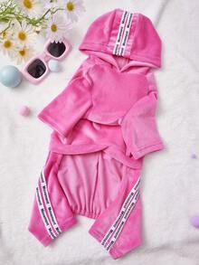 PETSIN Soft Velvet Hooded Pet Suit, Suitable For Small To Medium Dogs - Multicolor - View 7