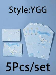 SANRIO 5 tấm thiệp chúc mừng ngày lễ Hello Kitty hình chú chó quế dễ thương Kuromi, thiệp sinh nhật gấp gọn, quà Giáng sinh (nhiều mẫu khác nhau) - Nhiều màu - Xem 9