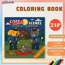 疯狂犯罪现场：趣味、可爱、温馨的成人涂色书 - 24页，用犯罪现场涂色营造氛围，缓解压力：……适合涂色爱好者 - 但不适合儿童。返校季，学习用品 - 瘋狂時刻 - 查看 18