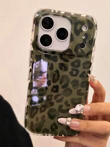 Luxury Creative Splash Ink Leopard Print Soft Phone Case, Compatible With 17 Pro Max, 17 Pro, 16, 12 Pro Max, 14, 15 Pro, 13 Pro Max, 14, 15, 16 Plus, 17, 15, 16, 11, Retro Fashion Shock-Resistant Frame Back Cover, Gift Choice.