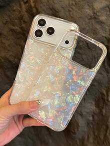 Funda de teléfono con patrón de concha láser de lujo, compatible con iPhone 17 Pro Max, 17 Pro, 16 Pro Max, 15, 14 Pro, 13, 12 Pro, 14, 16 Plus, 17 Air, 11, 13, marco protector resistente a los golpes - color - Ver 8