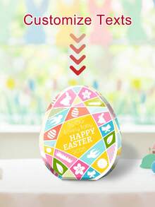1 buc. Decorațiune de birou acrilică personalizată cu ou de Paște, placă decorativă cu text personalizat pentru ou de Paște, decorațiune transparentă acrilică pentru ou de Paște cu text adăugat, cadou de Paște pentru copii, cadou de familie pentru cupluri, familie, copii și prieteni, decorațiune de birou pentru petrecerea de Paște, decorațiune de sărbători pentru casă, decorațiune comemorativă cu fotografie personalizabilă de Paște