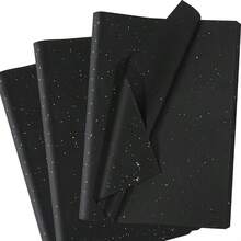 10/20/40张装黑色闪光箔纸 - 20英寸 x 14英寸光面包装纸，含闪光粉，优雅的工艺用品，适用于礼品袋、婚礼、生日、情人节、派对装饰和礼品包装 | 精致的箔纸设计 | 耐用