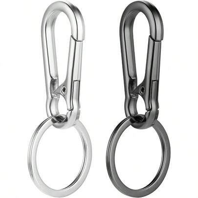 2 Pcs Metal Carabiner Clip Keychain Clip Key Ring Heavy Duty Carabiner Clip With Key Carabiner