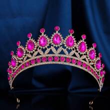 Baroque Crystal Bridal Crown Headpiece, Classic Luxury Alloy Wedding Crown, Crystal Gown Princess Tiara Accessory, Suitable For Women's Wedding, Birthday Party And Other Important Occasions Valentine's Day Accessories - Crown - View 9