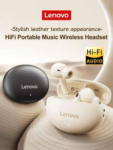 Lenovo True Wireless Headset, Upgraded To Wireless 5.4, Compact And Portable, Lightweight Design, High-Definition Sound Quality, 24-Hour Long-Lasting Battery Life, Light And Luxurious Leather Appearance, Long-Term Wearing Without Pain, Compatible With Mobile Phone/Laptop /PC Device Connection, Running And Sports Available. - Multicolor - View 2