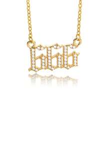 1 Pc Angel Number Necklaces For Women Men Lucky Numbers 111 222 333 444 555 777 888 999 111 Zirconia Pendant Necklace Birthday Party Jewelry Gifts