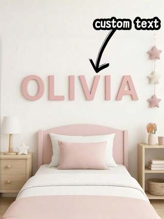 1 pieza Ancho 10-120 cm (4-48 pulgadas), Letrero de madera personalizado con nombre, color de fuente opcional, 3D estereoscópico, simple, elegante, lindo, estilo bohemio, decoración de habitación, letras de madera personalizadas, letreros de madera personalizados, decoración de letras para boda, decoración de pared de letras personalizadas, decoración de fiesta personalizada, adecuado para decoración del hogar, decoración de pared, dormitorio, sala de estar, fiesta, decoración de boda
