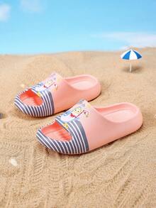 1 Pair Kids' Foam Slippers, EVA Lightweight Non-Slip Soft Bottom Cute Casual Slip-On Sandals For Boys & Girls - Pink - View 4