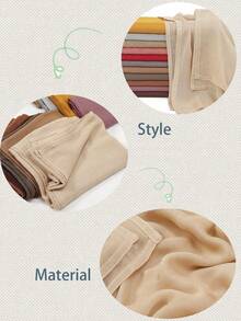 1pc Women's Solid Color Viscose Headscarf, Soft Wide-Edged Headband, Versatile Sun Protection Hijab Scarf, Suitable For Daily Wear - Navy Blue - View 6