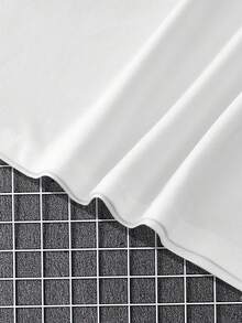 Customized Unisex T-Shirt, Casual Loose Fit, Suitable For Spring/Summer, Vacation, Outdoor, Personalized Graphic Design, Upload Your Photo/Couple/Family/Pet/Friend/Landscape, Men's Round Neck Tee, Short Sleeve White Top, Holiday/Birthday/Anniversary Photo Customized Gift, Personalized Casual T-Shirt, Spring/Summer Short Sleeve - White - View 11