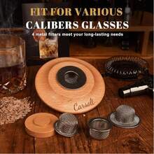Cocktail Smoker Kit With Torch - 6 Flavors Wood Chips, 4 Metal Filters, Whiskey Smoker Infuser Kit For Bourbon Whisky Cocktail, Old Fashioned Drink Smoker Kit Gifts For Men, Dad, Husband(No Butane) - Black - View 2