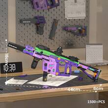 1500pcs Building Block Gun Model, ABS Small Particle Combination Toy, Game Prop Decor, Gift For Boys And Girls, Suitable For Easter, Halloween, Christmas - Creative Building Block Gun - View 3