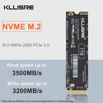 Kllisre M2 SSD NVMe 512GB 1TB 2TB M.2 2280 PCIe 3.0 Disco duro interno de estado sólido para portátil y computadora de escritorio