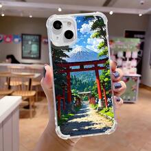 Estilo de anime japonés CLC, diseño de atmósfera fresca y natural, adecuado para fundas de  11, 12, 13, 14, 15, 16 Pro Max, protección anti-caída en las cuatro esquinas, diseño transparente minimalista anti-caída. - Mezcla de colores - Ver 4