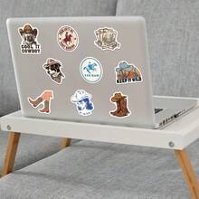 50pcs Blue Brown Denim Aesthetics Graffiti Stickers For DIY Waterproof Stationery Suitcase Bottle Phone Laptop - 1 Set - View 8