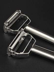 1 Piece Minimalist Practical Style Silver Stainless Steel Multi-Purpose Fruit & Vegetable Peeler Slicer & Julienne Cutter For Potatoes & More Ingredients Convenient & Labor-Saving For New Year Kitchen Meal Prep/Mother's Day Kitchenware Gift/Graduation Rental Cooking Household