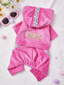 PETSIN Soft Velvet Hooded Pet Suit, Suitable For Small To Medium Dogs - Multicolor - View 6