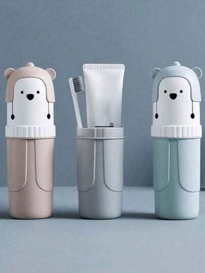 1 pièce Tasse multifonctionnelle pour brosse à dents et bain de bouche, tasse à eau en plastique incassable et antichute, support de brosse à dents portable et léger avec base antidérapante, facile à nettoyer. Accessoire essentiel pour la rentrée scolaire et la décoration de la salle de bain. Convient pour la maison, les voyages et la chambre d'étudiant. Organisateur pratique pour la salle de bain.