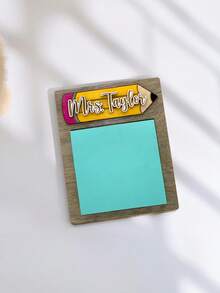 Custom Wooden Teacher Sticky Note Pad Holder Gift,Customize Text,3 Styles,Personalized Teacher Name Gift,Student Gift For Teacher,Teacher Gift,Teacher End Of Year Gift - Multicolor - View 10