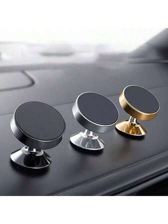 Soporte magnético para teléfono de coche, soporte para teléfono móvil, soporte de montaje magnético en el coche, 360° rotación, agarre magnético fuerte, ajustable en altura, ideal para navegación - aleación de aluminio, sin carga, sin batería requerida, accesorio de navegación|Soporte ajustable para teléfono|Montaje de metal duradero