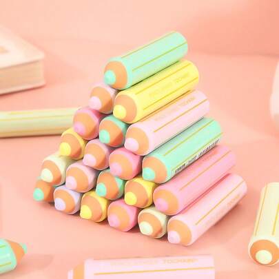 1pc Bald Eraser, A Set Of Uniquely Shaped, Cartoon-Style Fun Erasers To Add Delight To Your Stationery Collection. These Adorable Erasers Are Not Only Practical Writing Tools, But Also Eye-Catching Conversation Pieces. Random Styles, Suitable For Back-To-School Season.