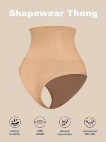 High Waist Seamless Shaping Panties For Women, Tummy Control, Butt Lifting, Waist Slimming Shapewear - Bronze - View 4
